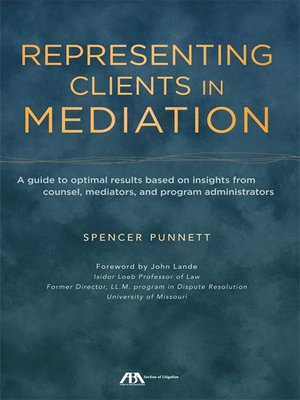 cover image of Representing Clients in Mediation